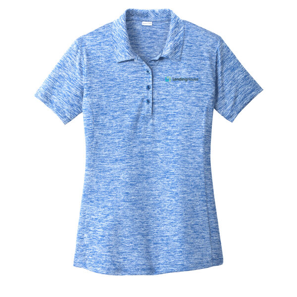   - Ladies PosiCharge ® Electric Heather Polo Thumbnail