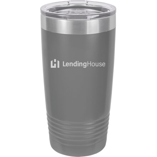   - 20 oz. Stainless Steel Tumbler w/Clear Lid Thumbnail